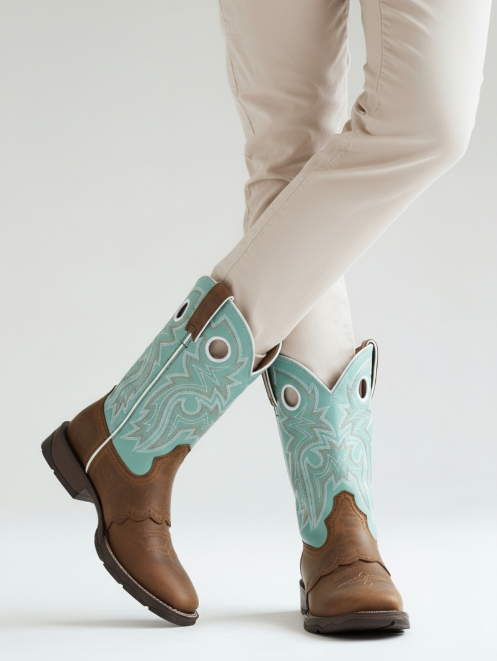 Durango Lady Rebel Women's Powder N'' Lace Saddle Western Boots.